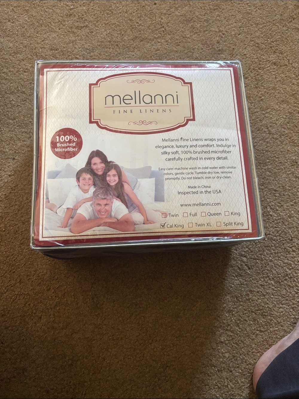 Gray Microfiber Sheet Set Cal King - Picture 2 of 4